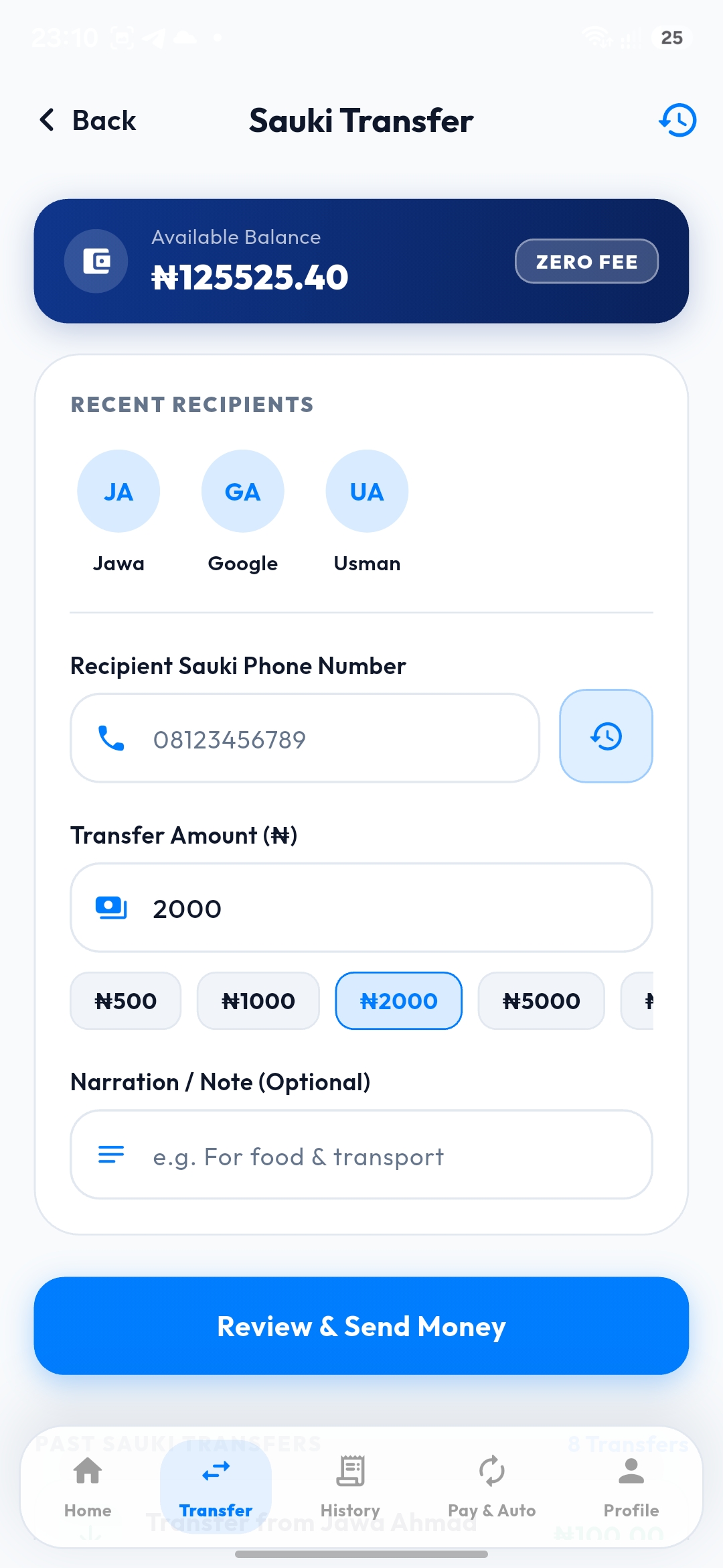 Zero-Fee Peer Transfers